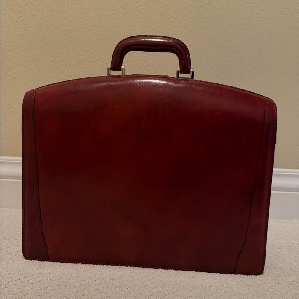 Bosca Rich Brown Leather Briefcase - Picture 5 of 9